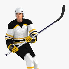 3D Hockey Player HQ 004